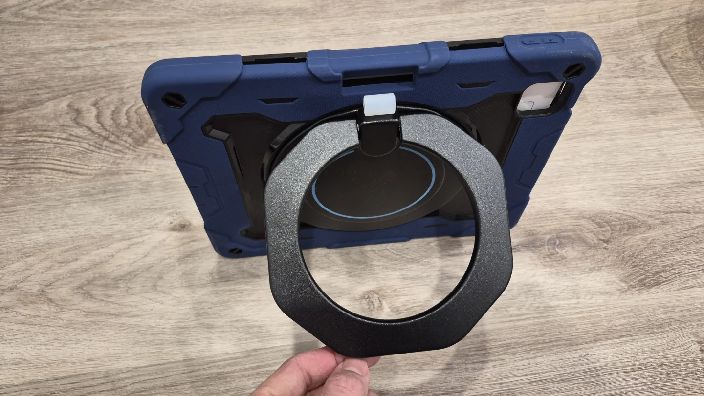 Blue Tablet Case with Swivel Handle and Screen Protector