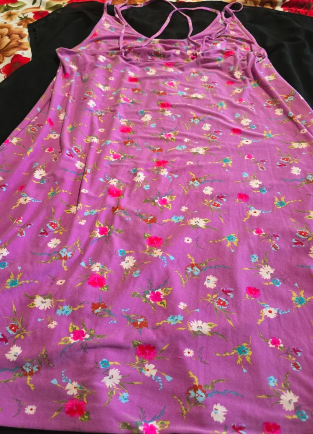 Purple Floral Maxi Dress - photo 2