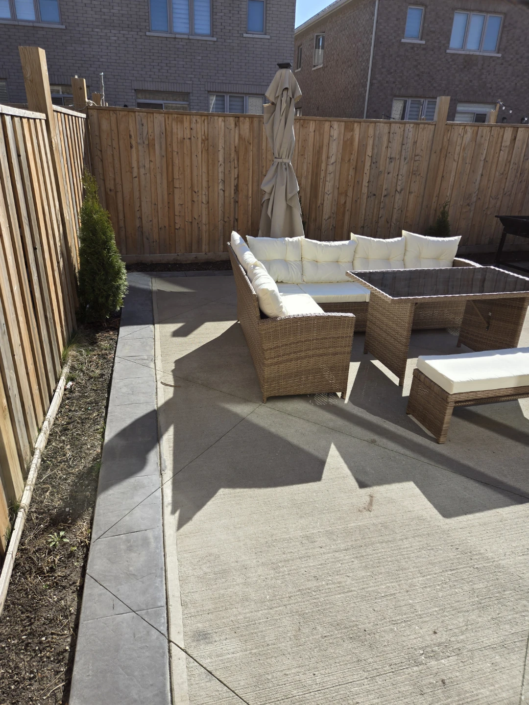 Wicker Patio Sectional Sofa Set with Table and Bench - photo 2