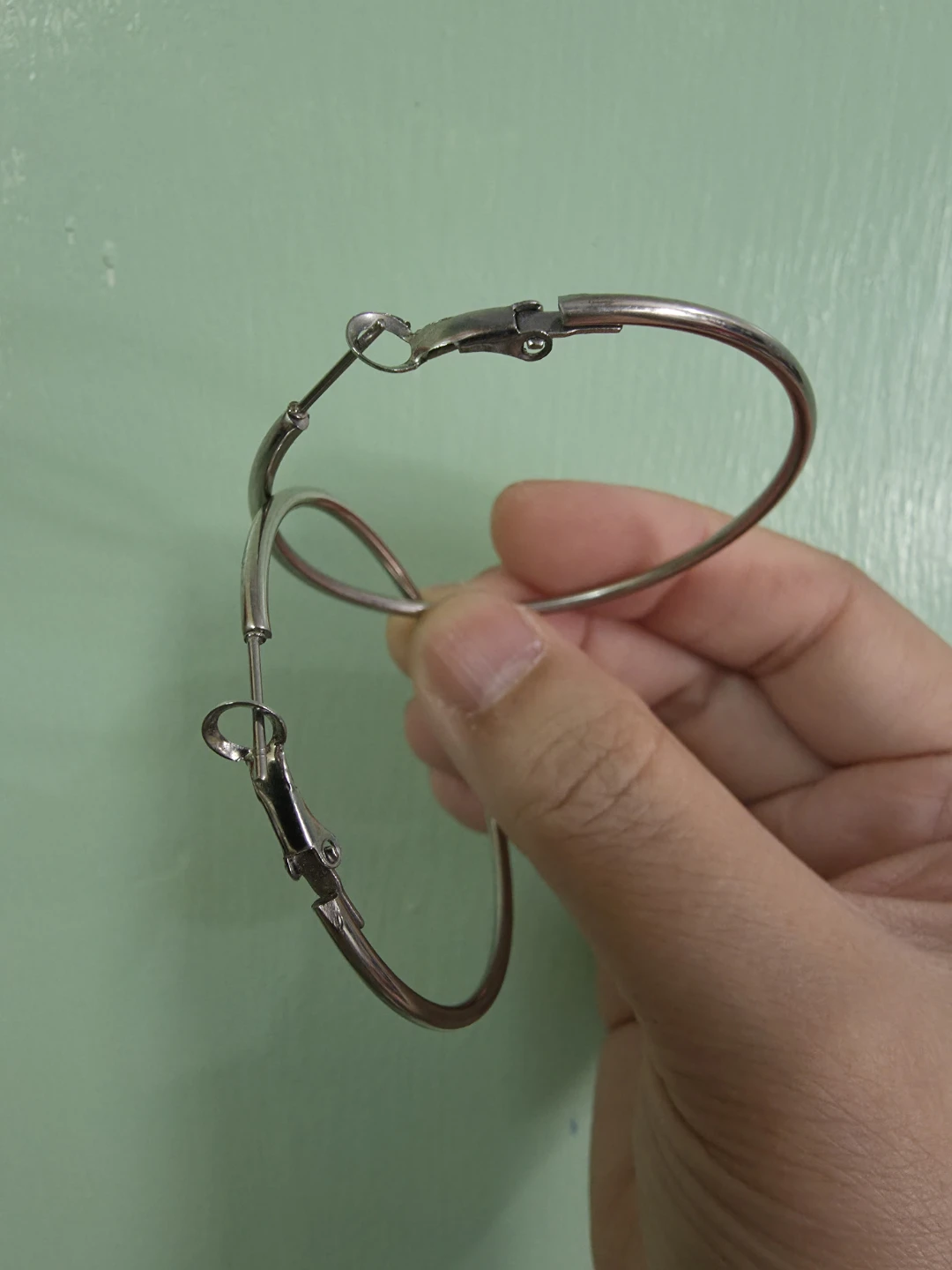 Silver Hoop Earrings - photo 2