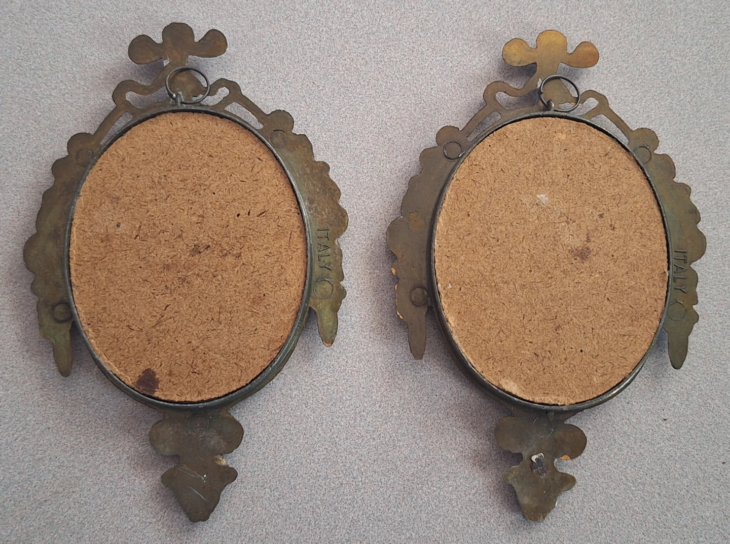 Vintage Italy Ornate Oval Wall Picture Frames Set of 2 - photo 2