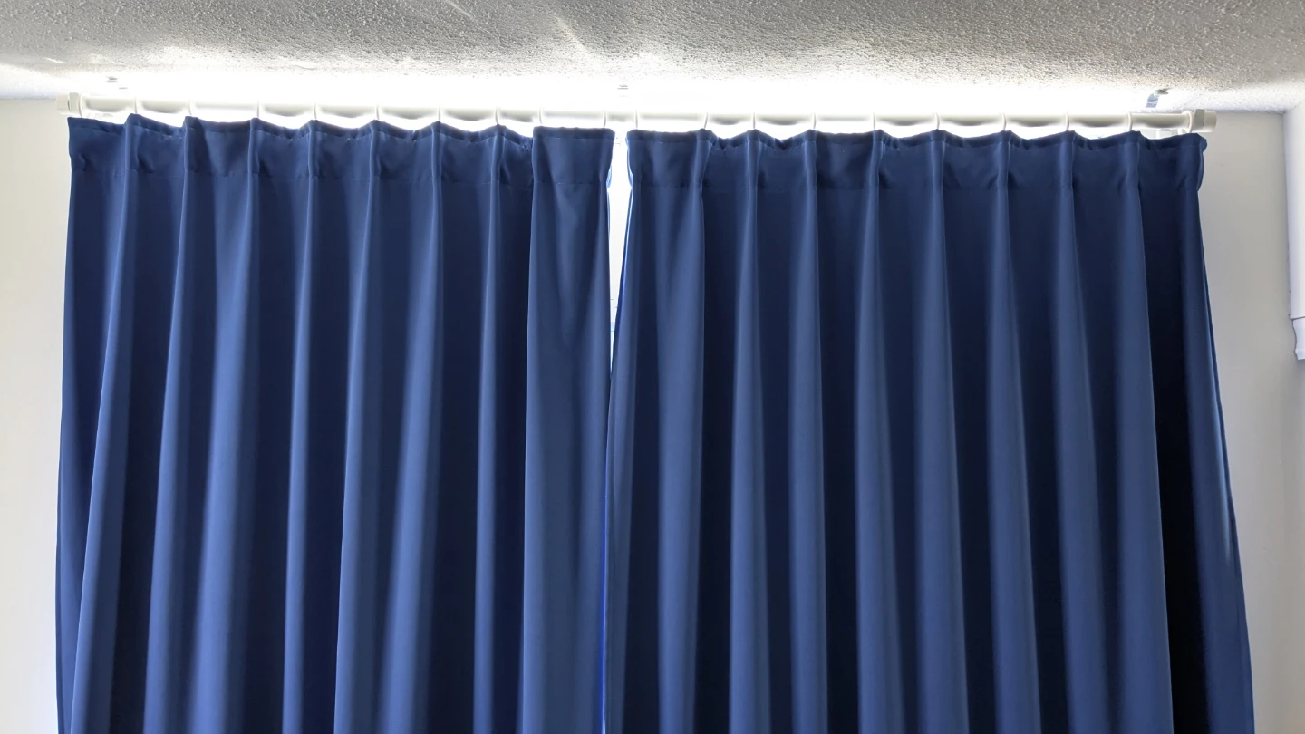 Ikea blackout curtains with all the required parts