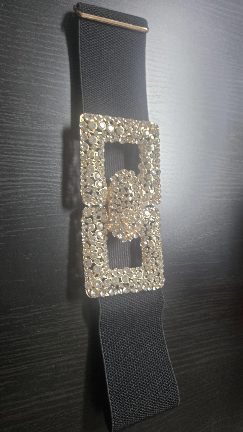 Women's Rhinestone Elastic Belt