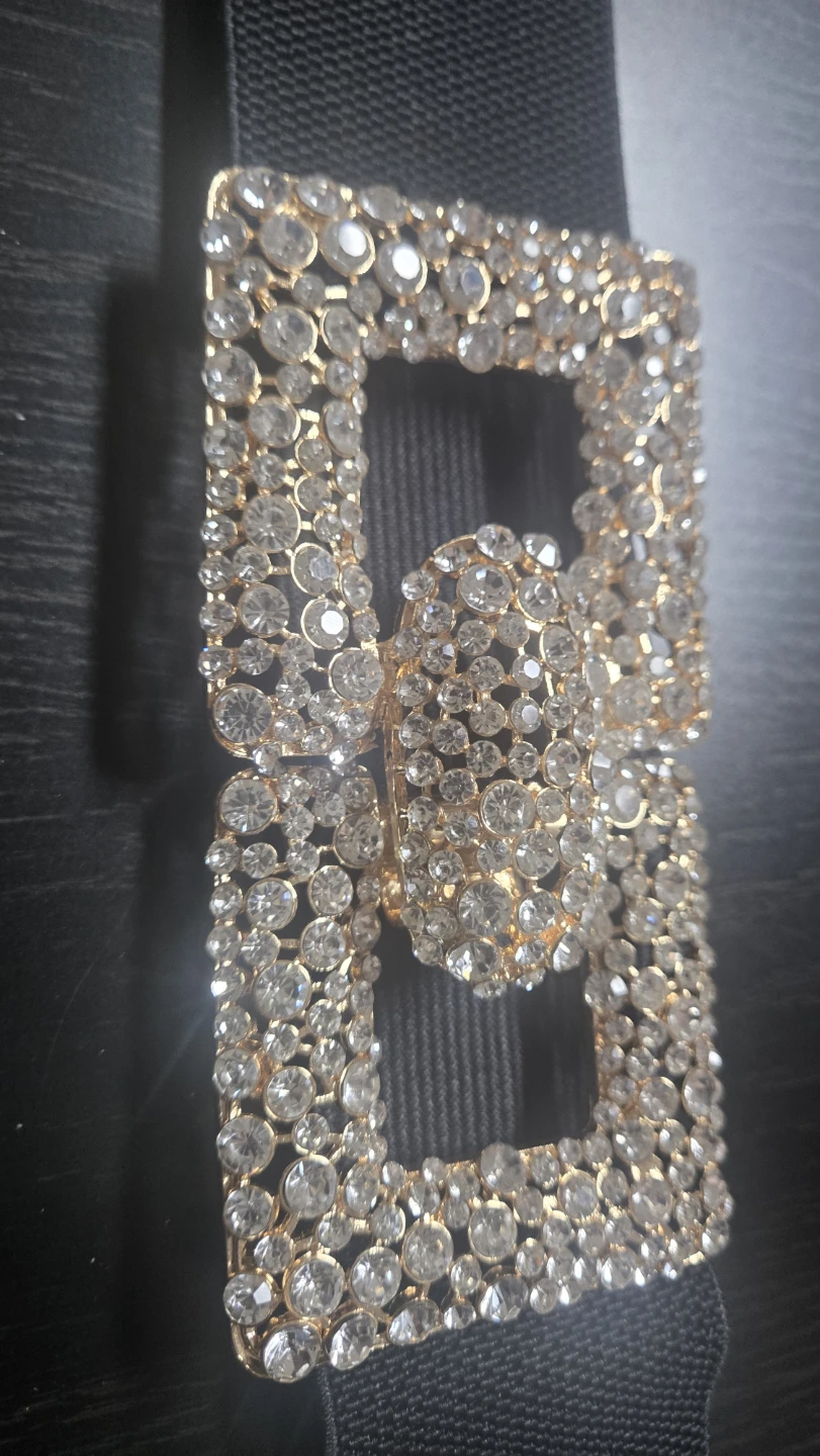 Women's Rhinestone Elastic Belt - photo 2