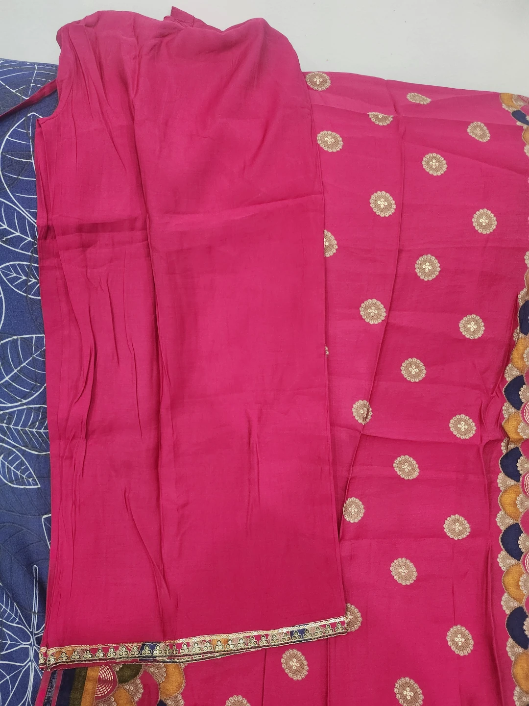Stylish long dress with plazu and duppatt. - photo 4