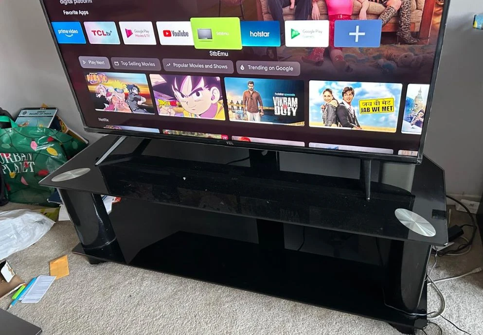 Black Glass TV Stand - photo 3