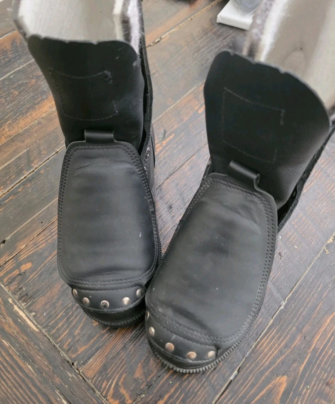 Royer Black Leather Insulated Work Boots Womens 8 - photo 4