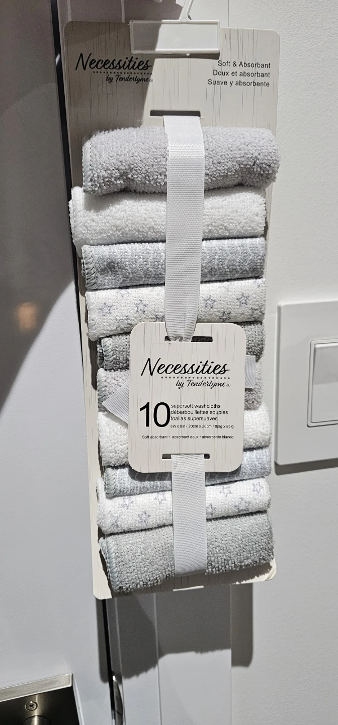 Necessities by Tendertyme 10 Supersoft Washcloths