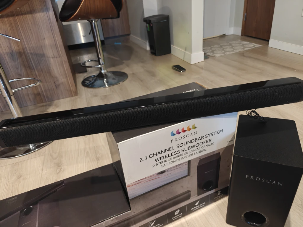 Proscan 2.1 Channel Wireless Soundbar System with Subwoofer