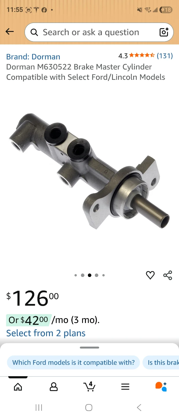 Dorman M630522 Brake Master Cylinder for Ford/Lincoln - photo 3