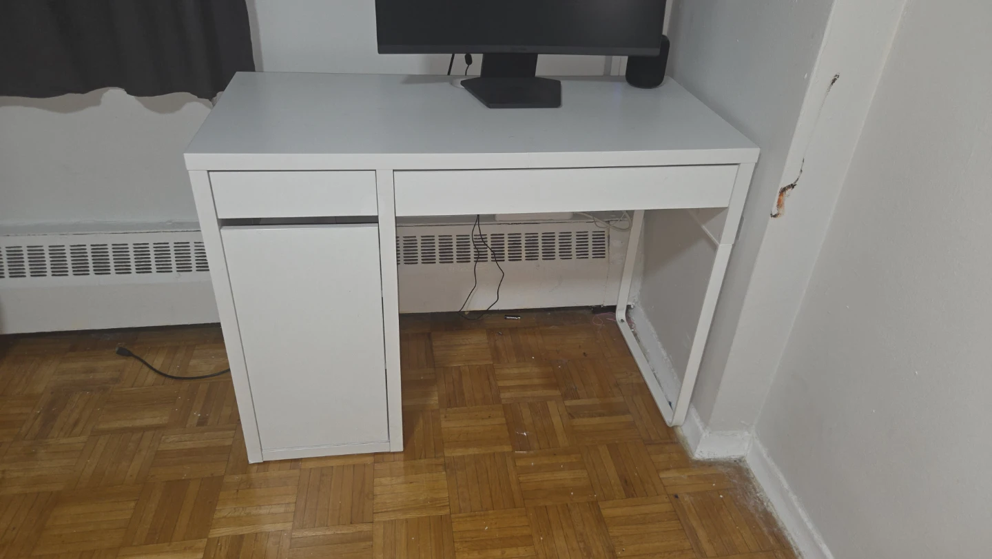 Ikea White Desk with Drawer