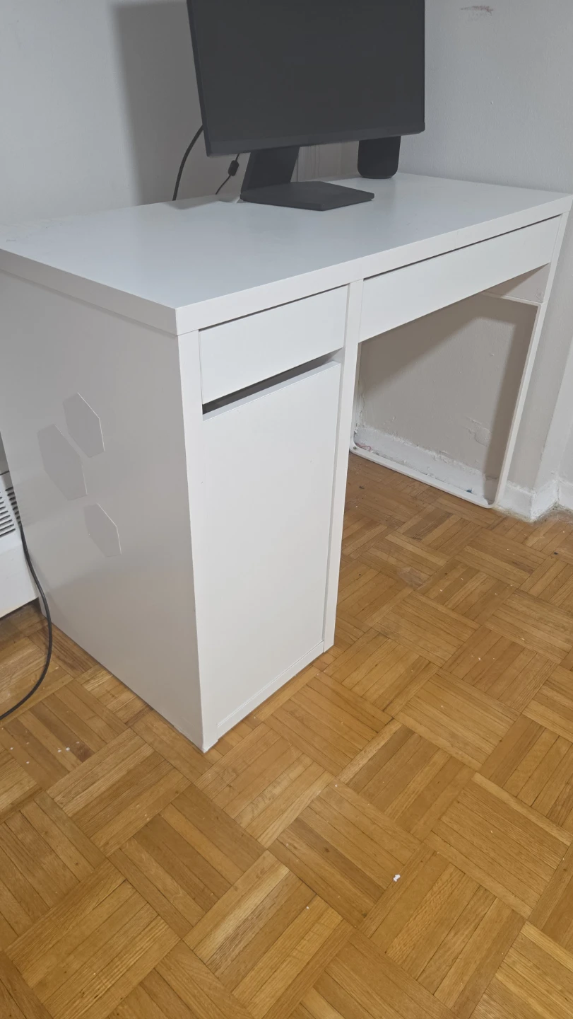 Ikea White Desk with Drawer - photo 2