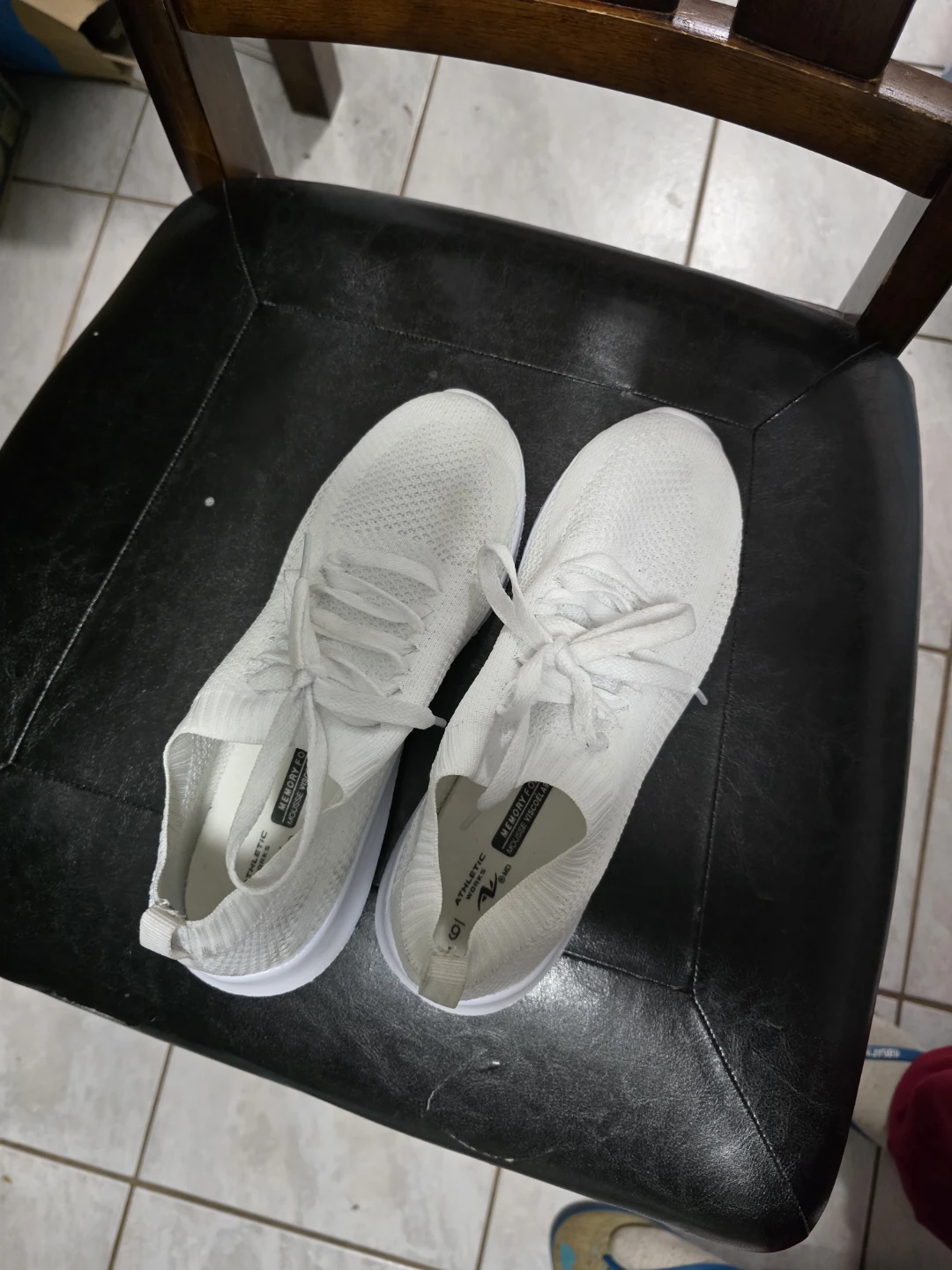 Athletic Works White Memory Foam Sneakers