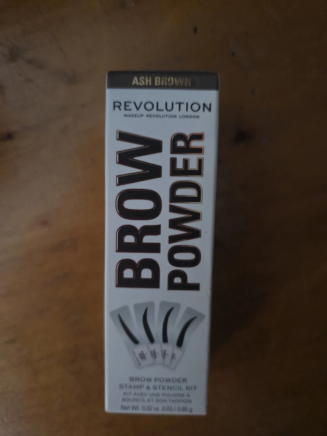 Revolution Ash Brown Brow Powder Stamp & Stencil Kit