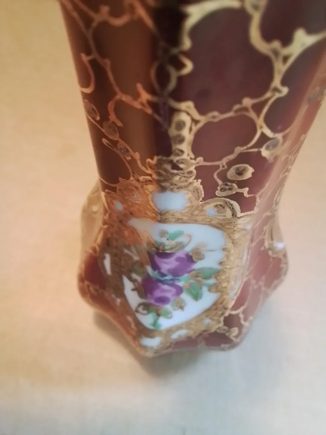 Hand Painted vintage Persian Qajar-style  Bud Vase - photo 4