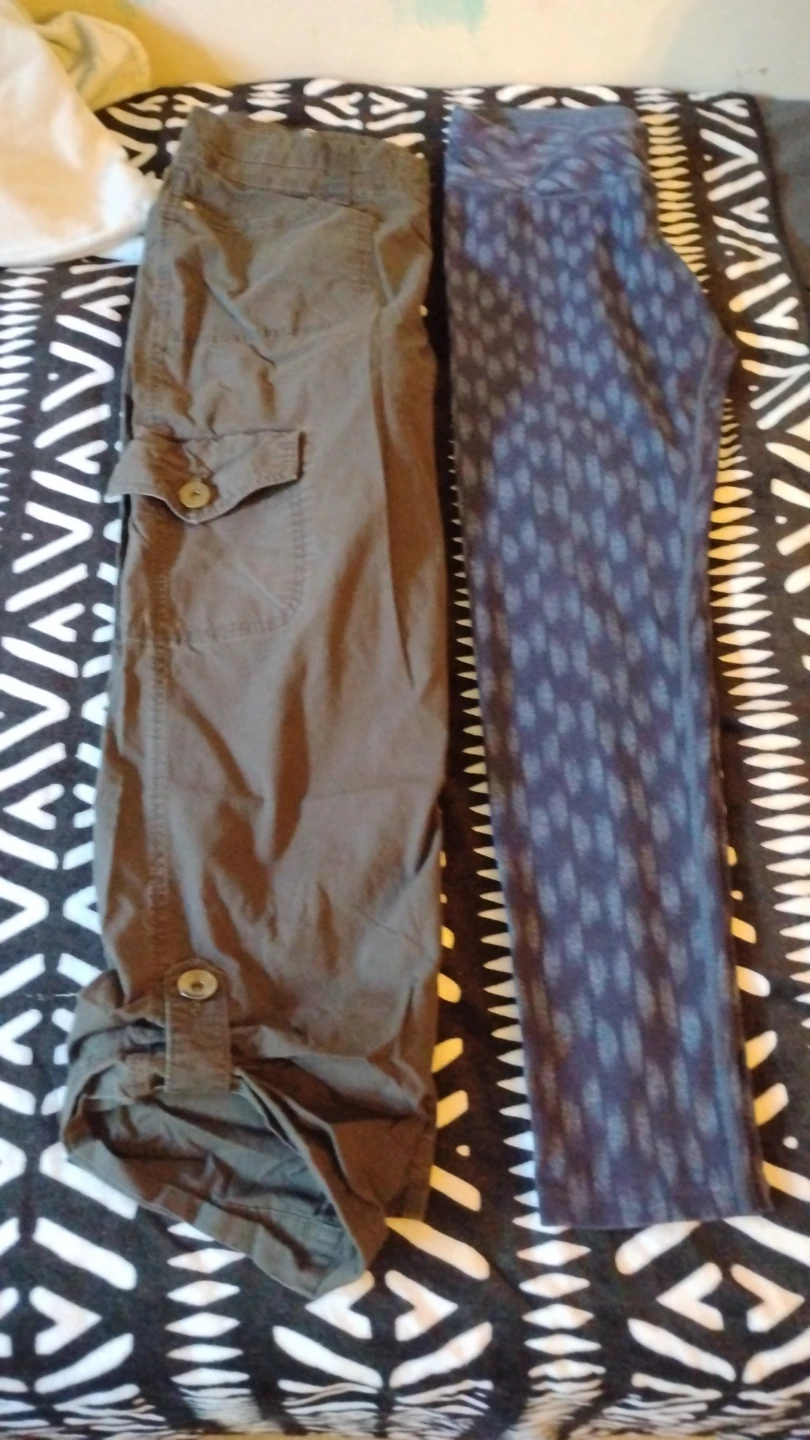 Women's Cargo Pants and Patterned Leggings