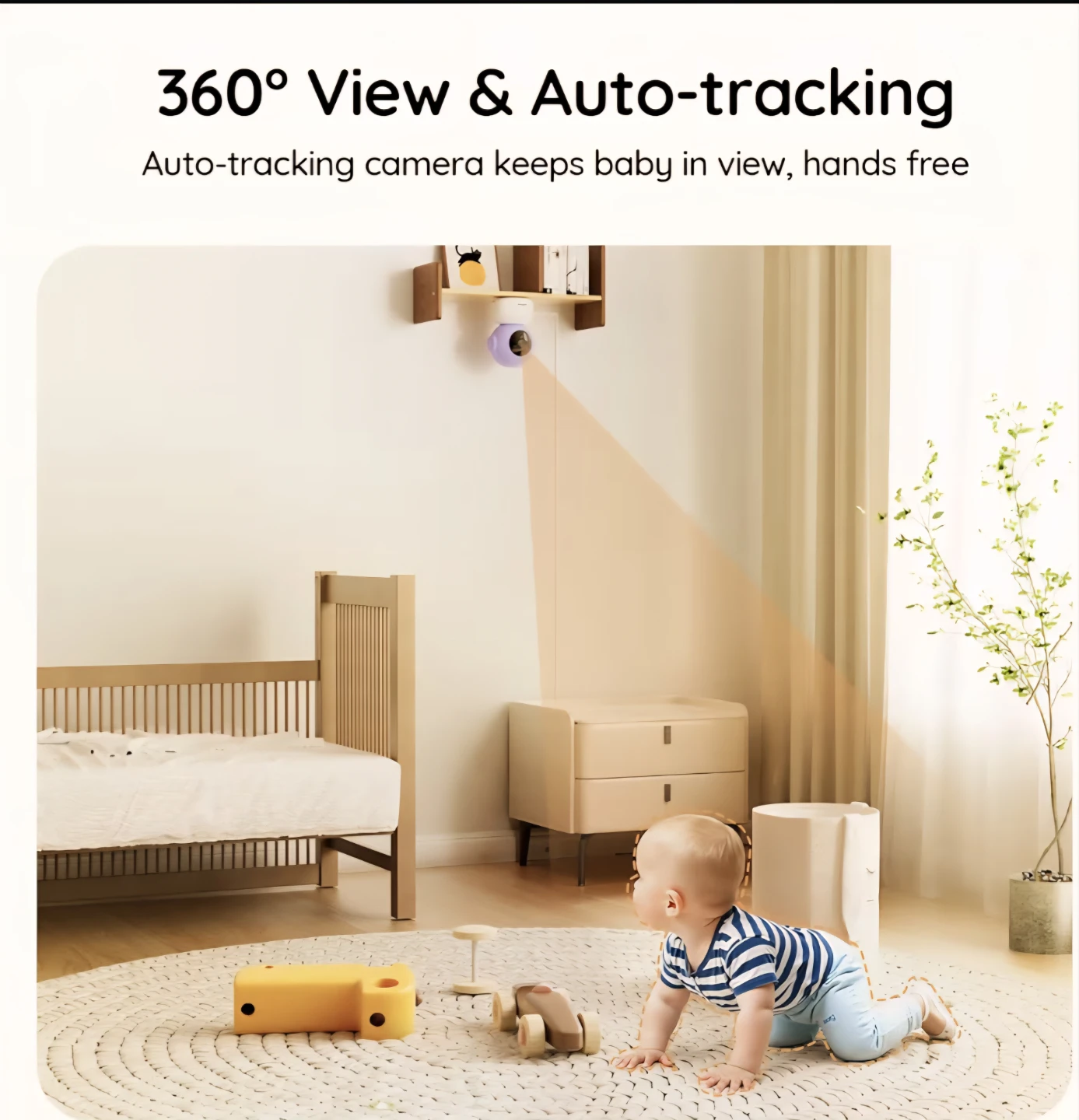 Boifun Baby Monitor with 5" 2K QHD Screen and 2 Cameras - photo 4