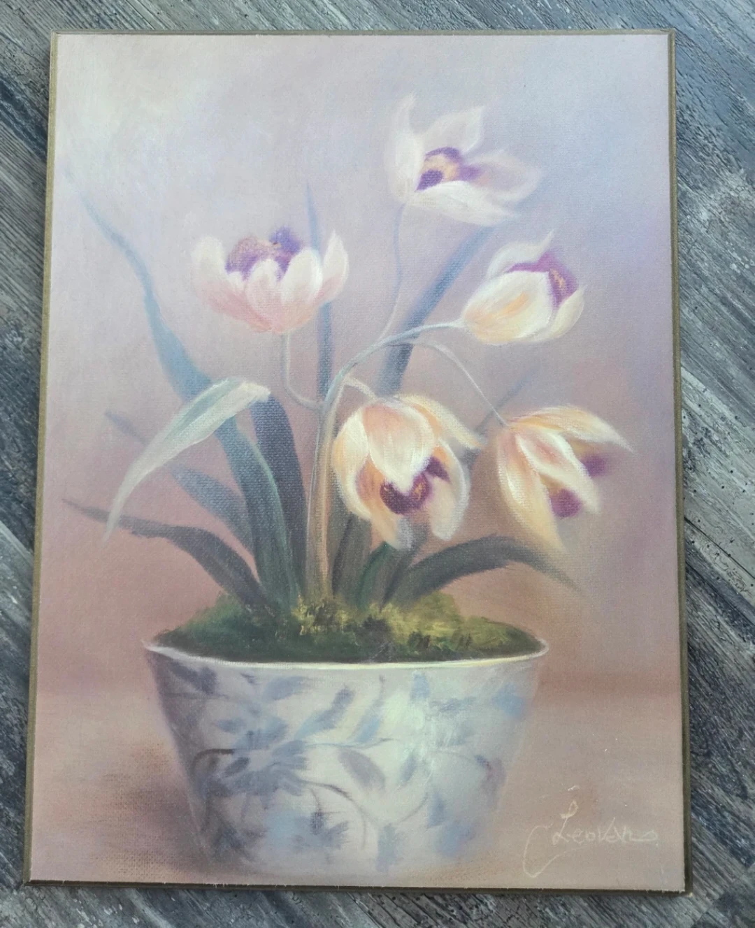 Floral Painting in Decorative Pot