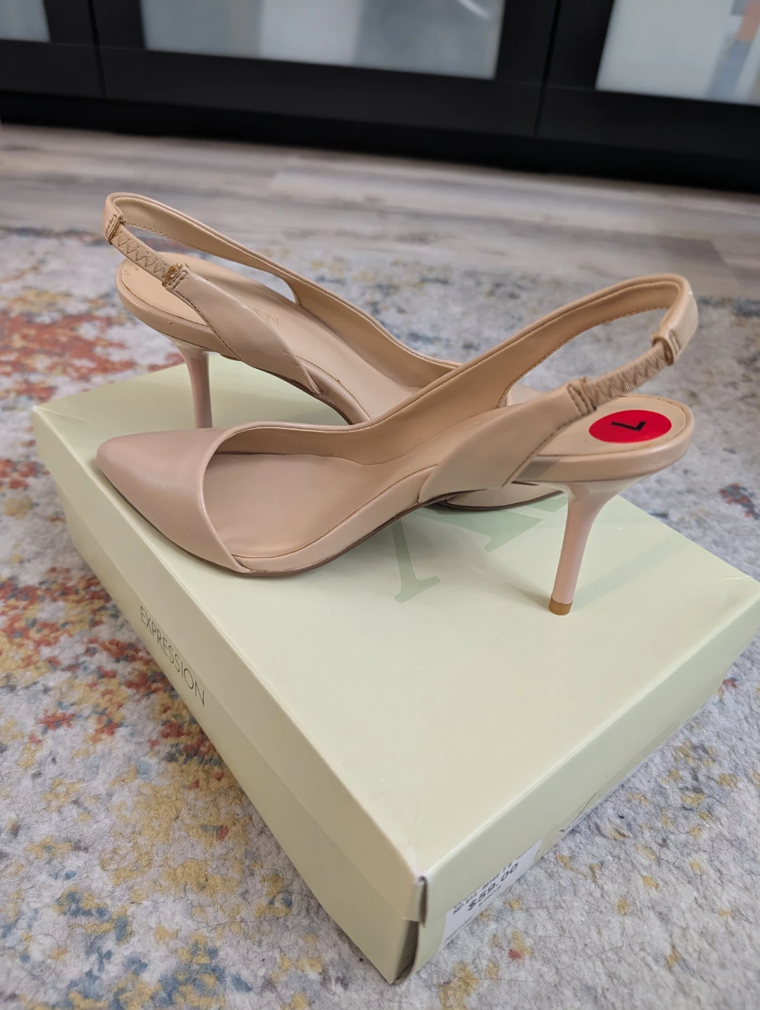 Expression Eros Nude Slingback Heels - Size 7 - photo 2