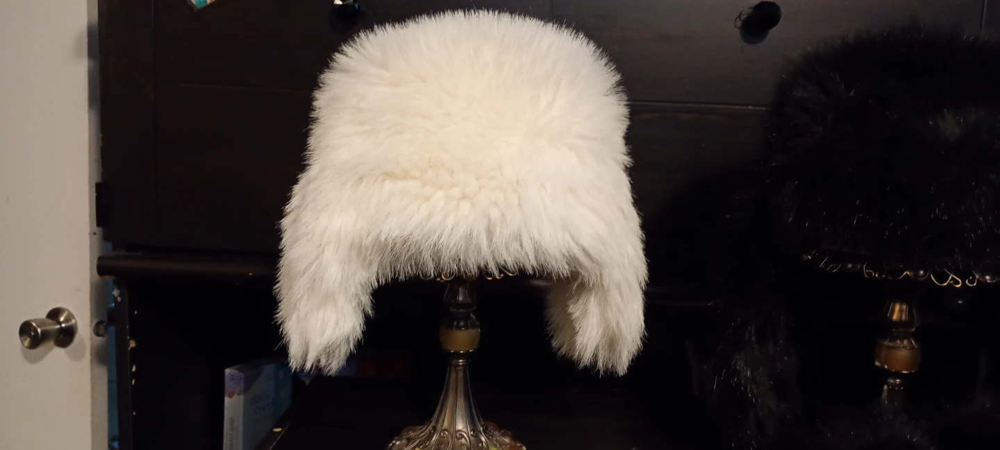 Black Faux Fur Ushanka Hat festival hats. - photo 2