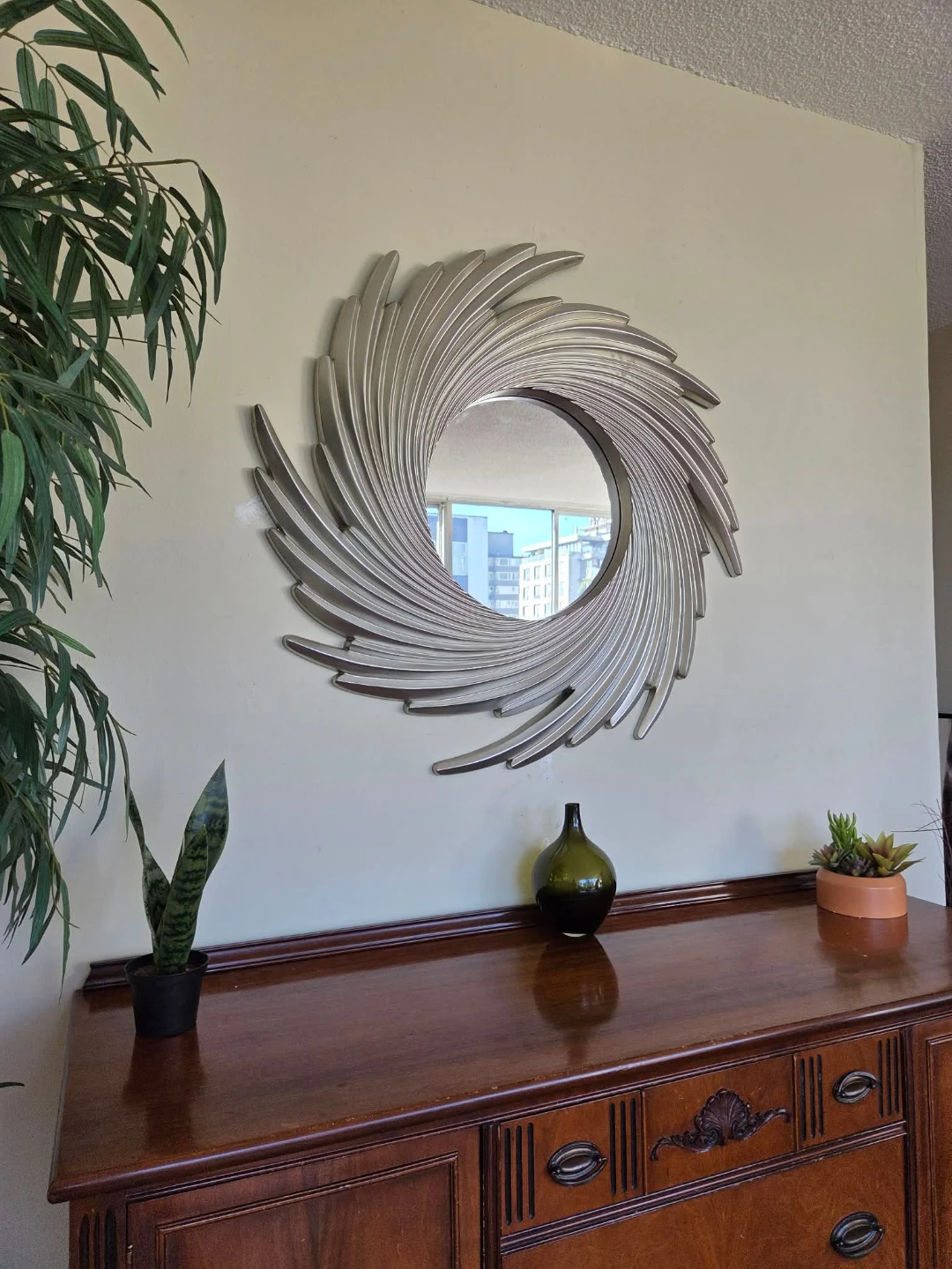 Silver Swirl Decorative Wall Mirror - photo 2