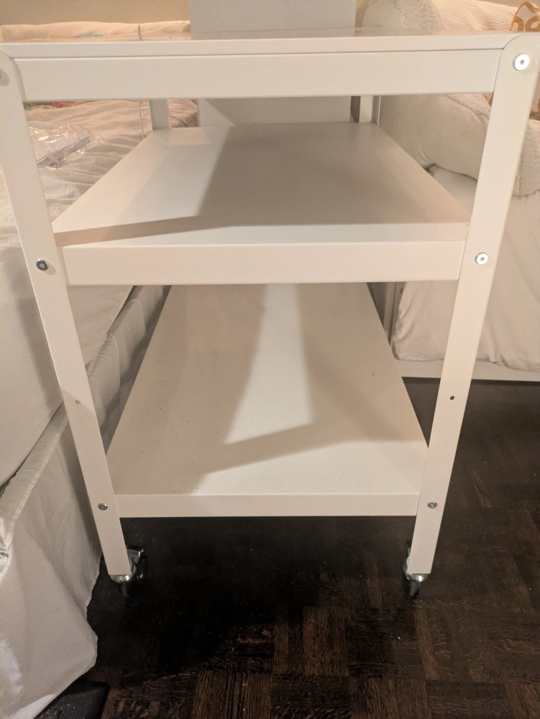IKEA BROR Utility Cart - white & grey top - photo 2