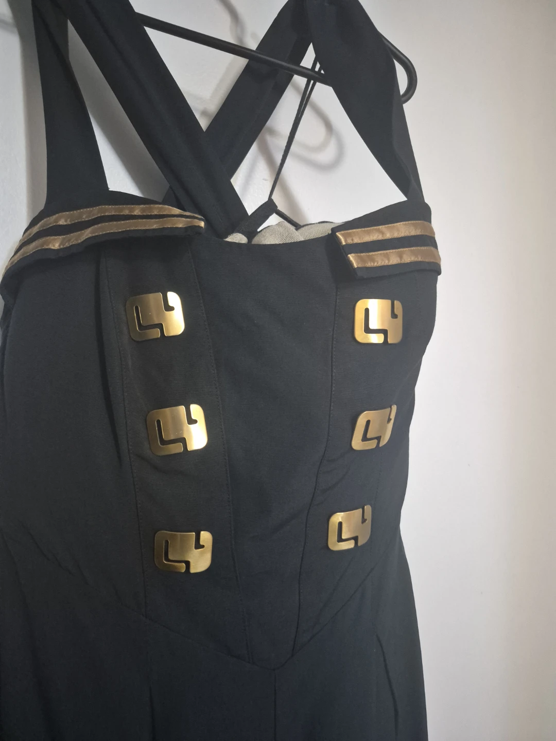 Joseph Ribkoff Black Dress with Gold Accents Size 6 - photo 2
