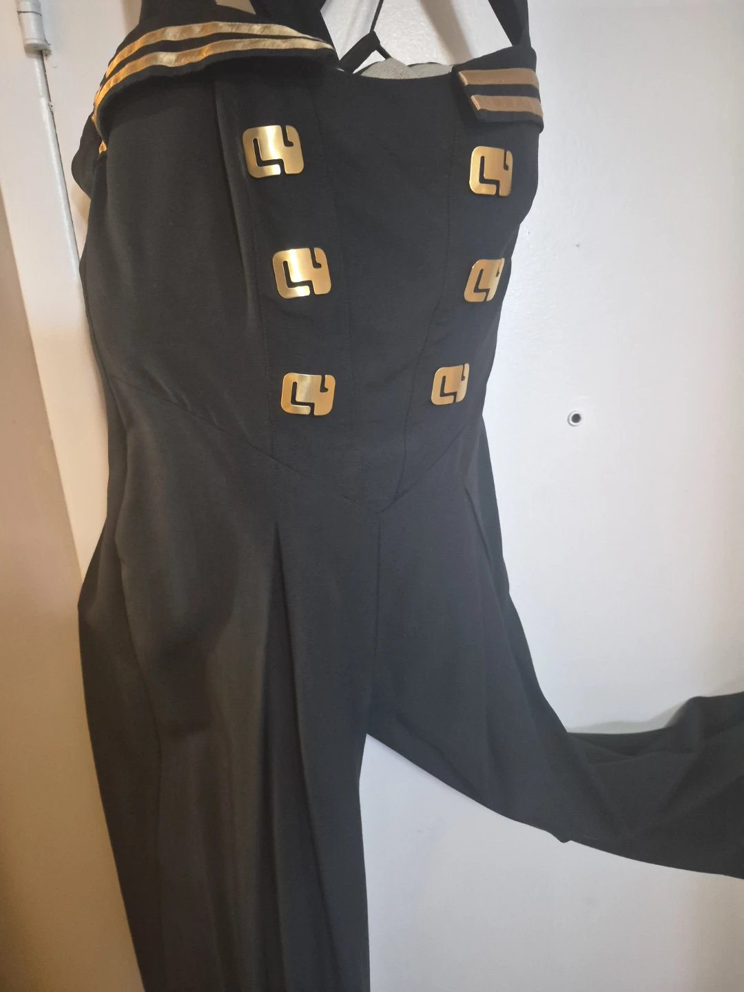 Joseph Ribkoff Black Dress with Gold Accents Size 6 - photo 3