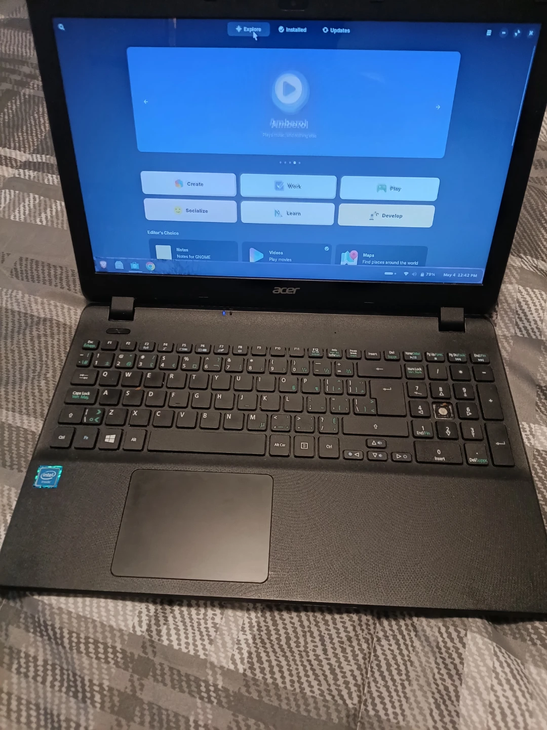 Acer aspire (Zorin OS LINUX)