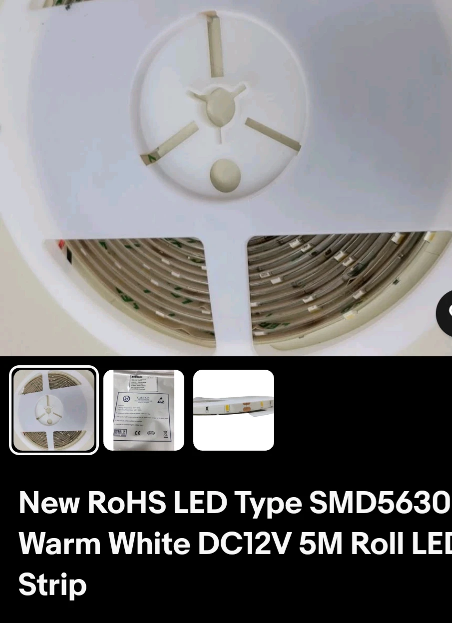 Warm White LED Strip Light - 5M Roll