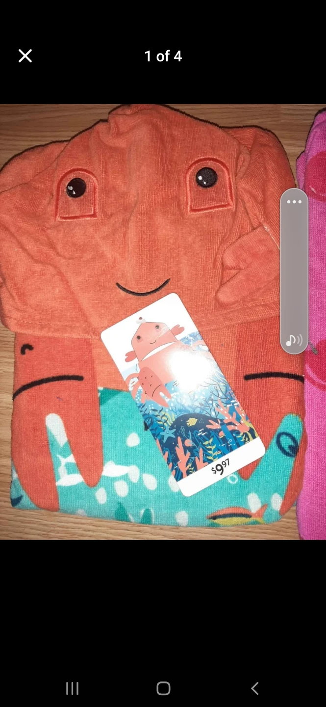 Kids Hooded Bathrobe - Crab, Space, Cherry Prints - photo 3