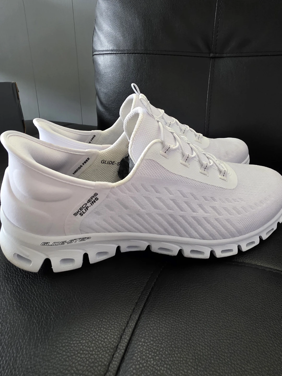 Skechers Slip-Ins Glide-Step White Shoes - Men's Size 12