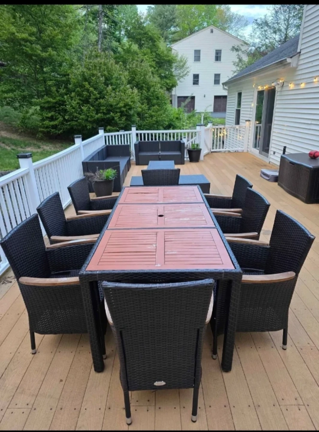 Wicker Outdoor Dining Set with 8 Chairs