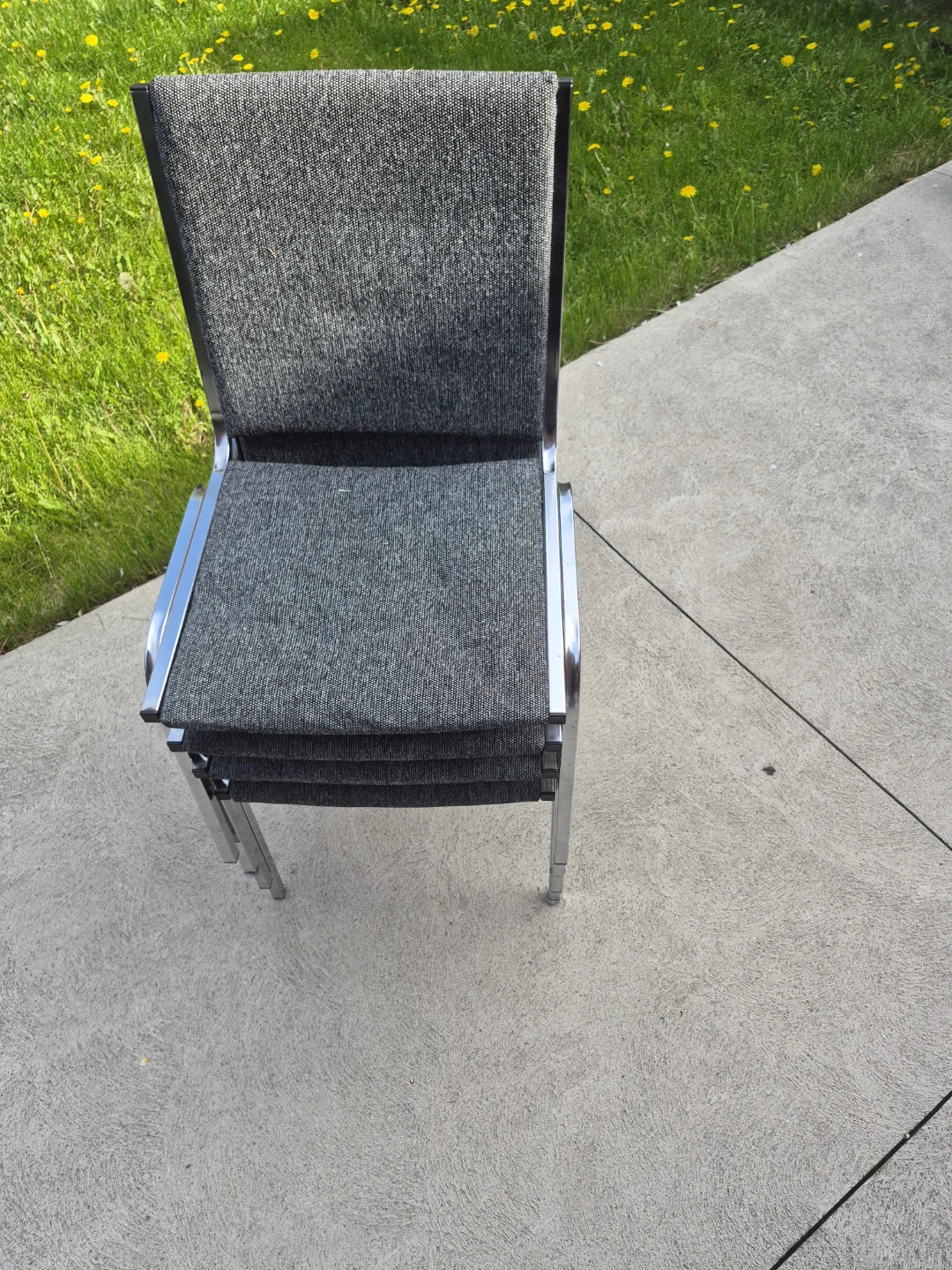 Stackable Upholstered Chairs - Set of 4 - photo 2