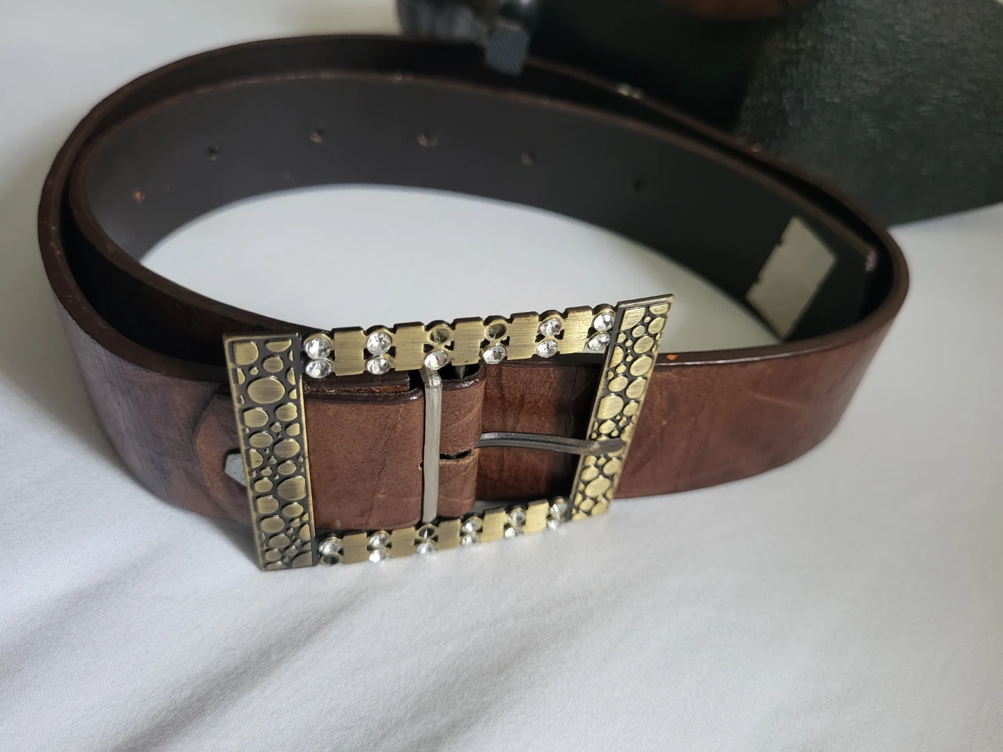 Brown Leather Ankle Boots with Embellished Belt - photo 4
