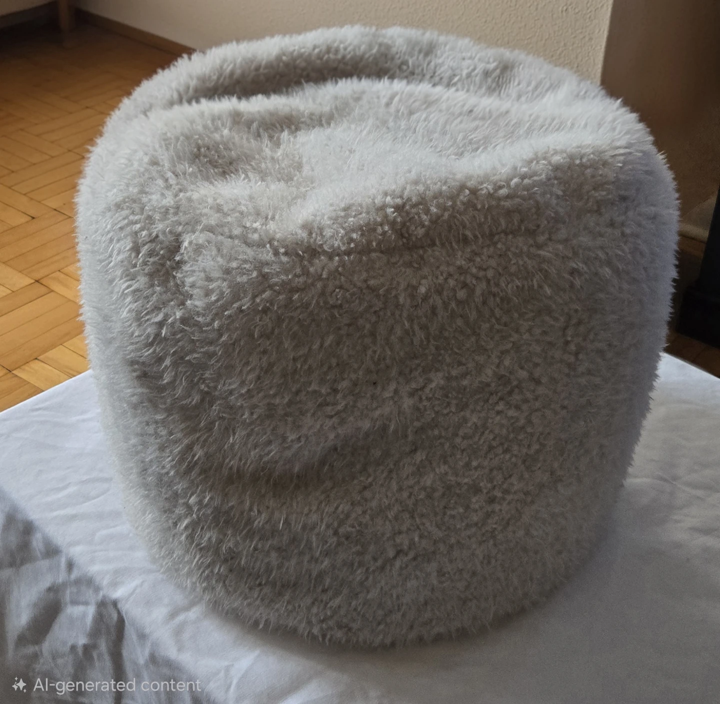 Fluffy Pouf Ottoman