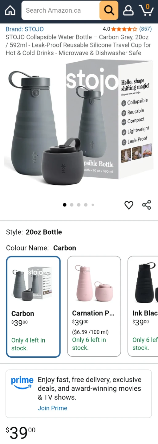 STOJO Collapsible Bottle - photo 2