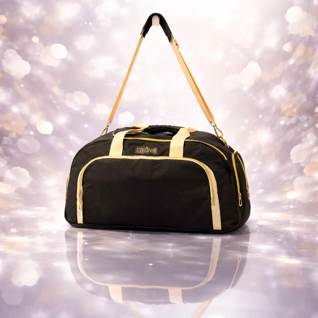Etronik Black and Tan Duffle Bag - photo 2
