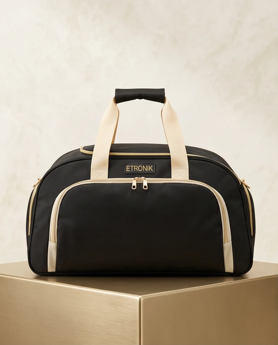 Etronik Black and Tan Duffle Bag - photo 4