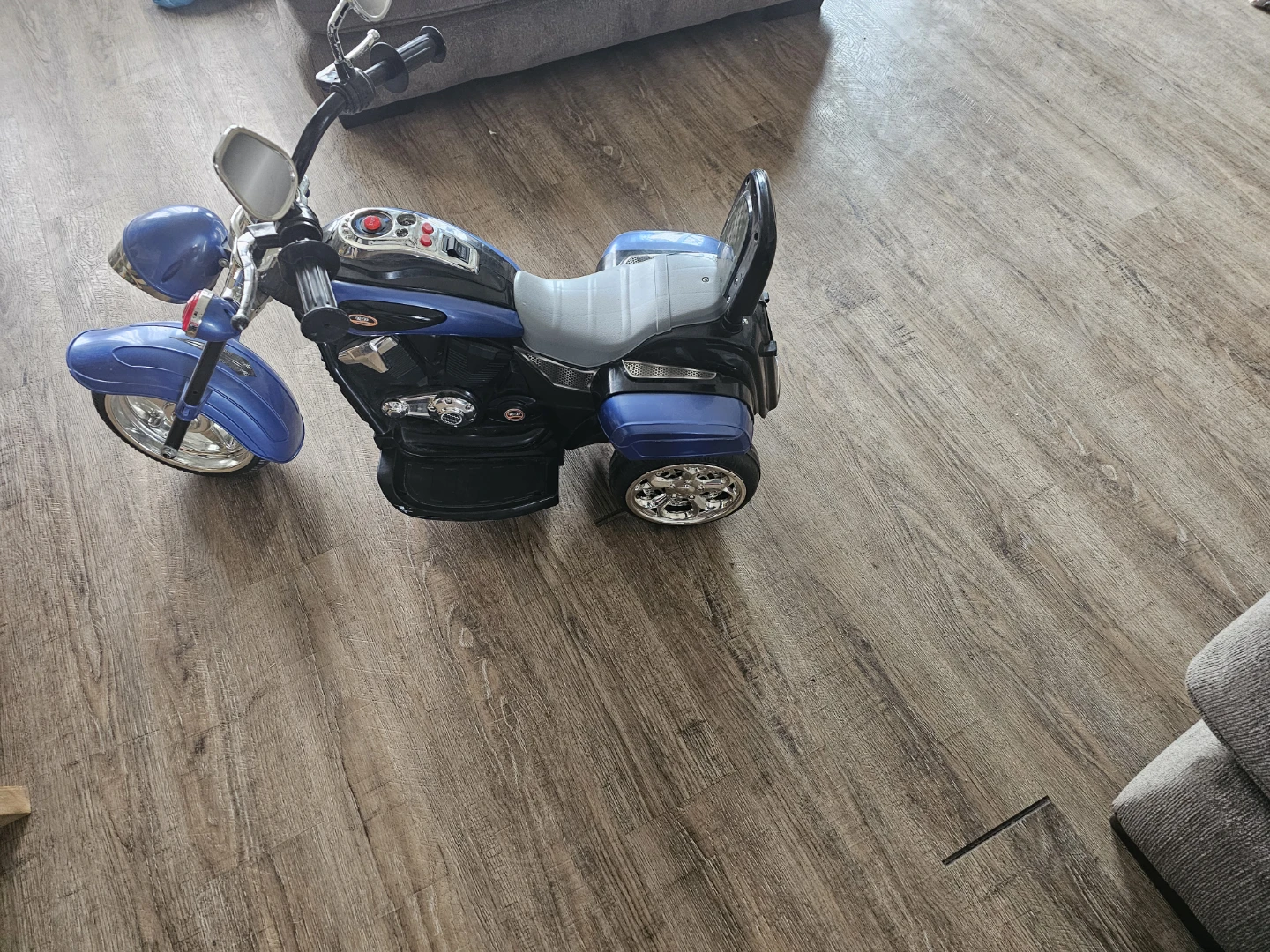 Blue Kids Ride-On Motorcycle Toy 6V