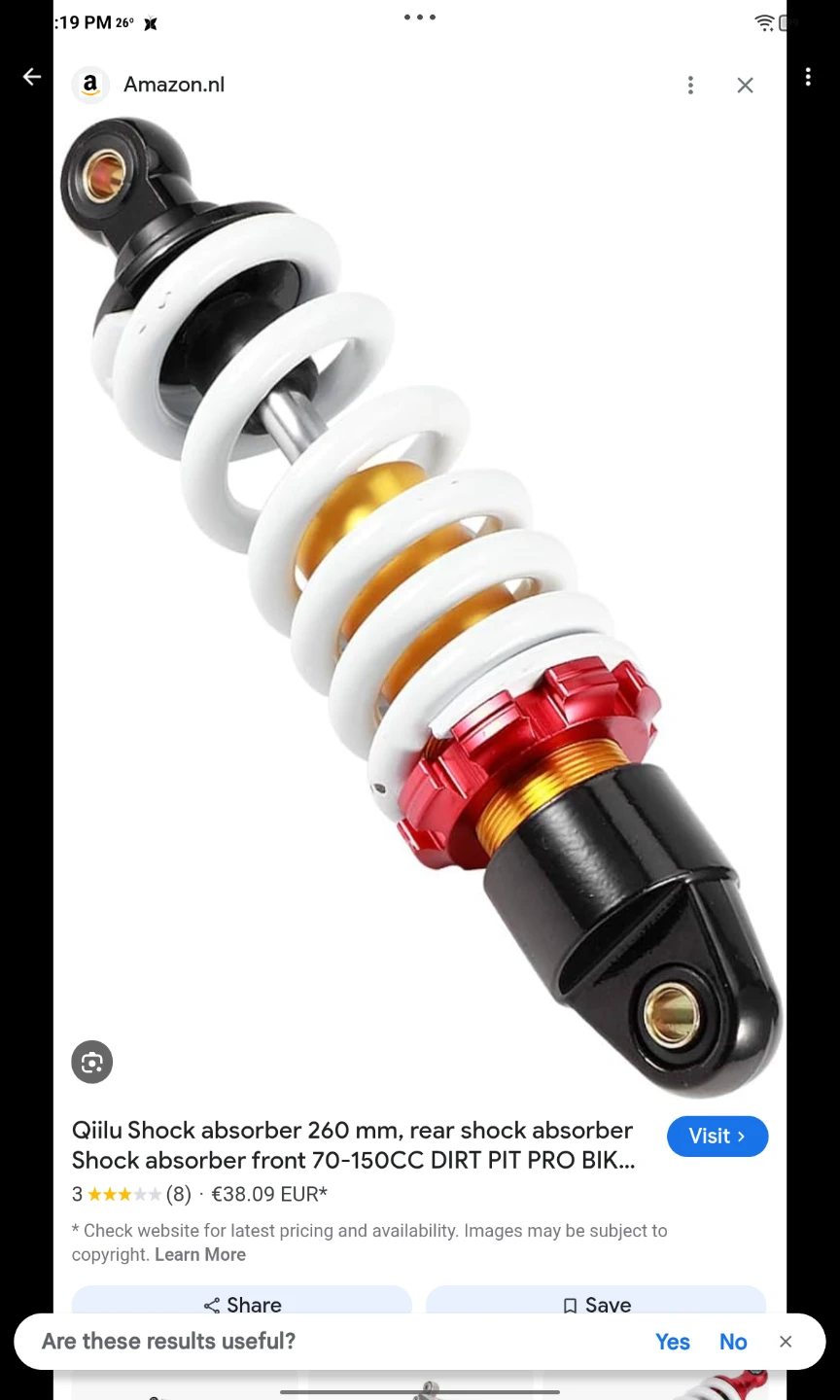 Motorcycle Rear Shock Absorber 260mm - photo 4
