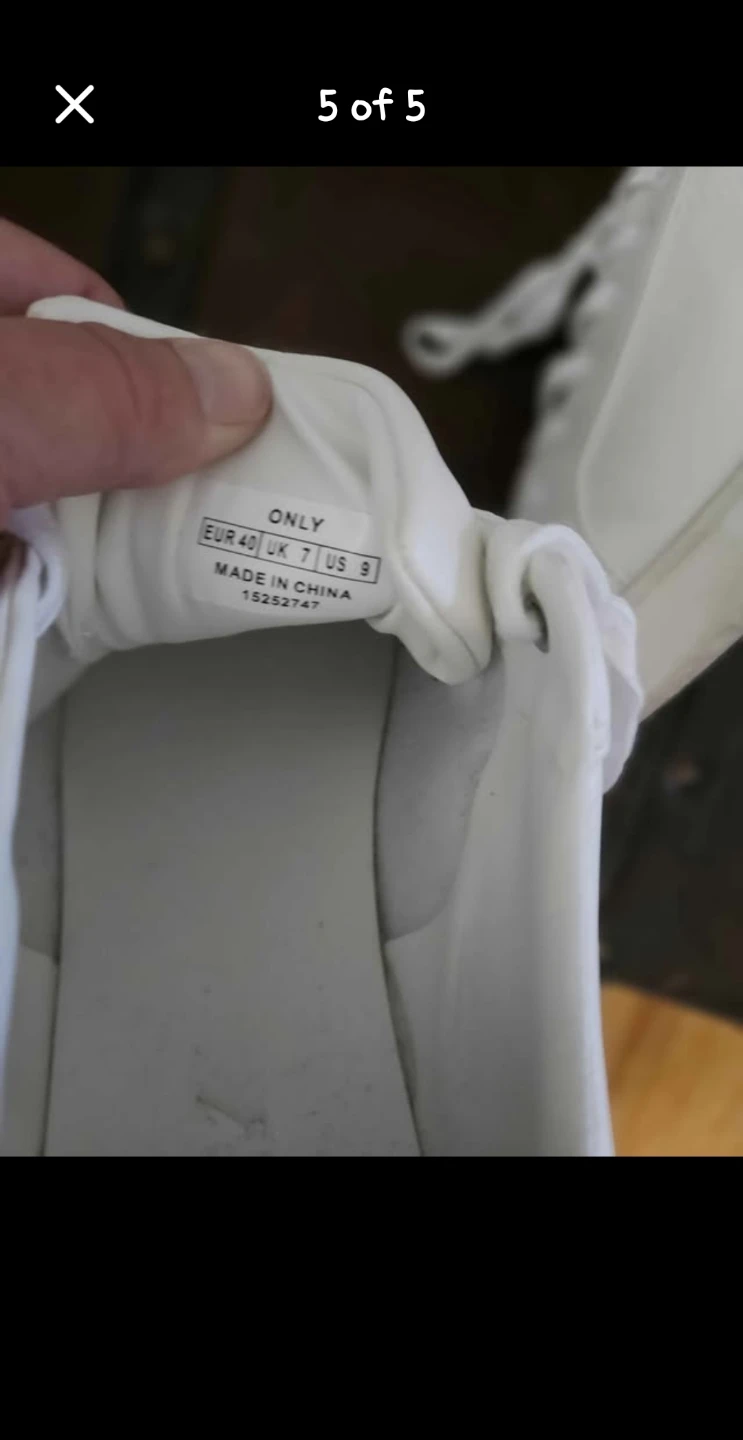 ONLY White Sneakers - Size US 9 / EUR 40 - photo 4