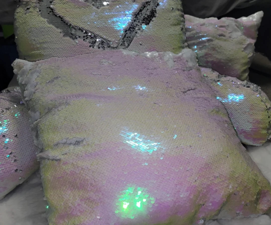 Sequin Reading Pillow with Throw Pillows - photo 2