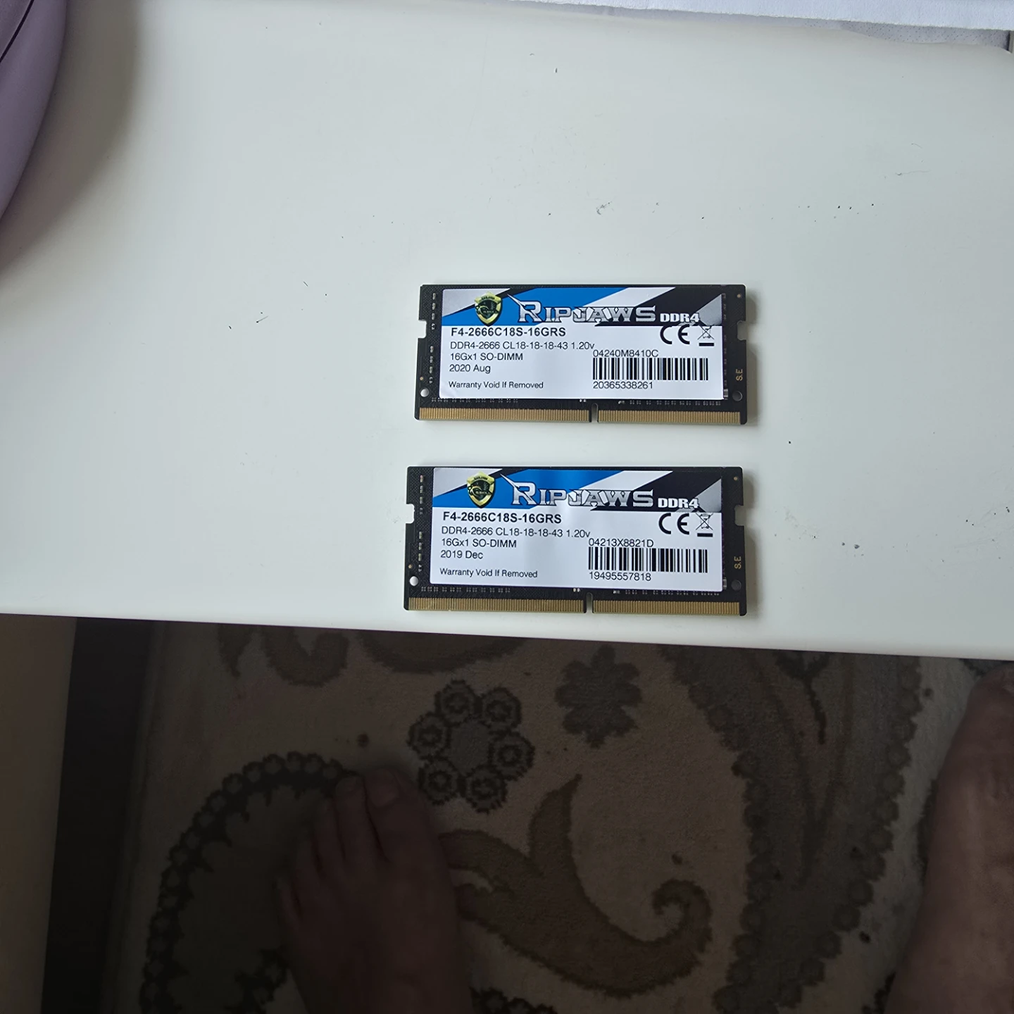 2x G.Skill Ripjaws DDR4 SO-DIMM RAM 16GB (F4-2666C18S-16GRS) - photo 2