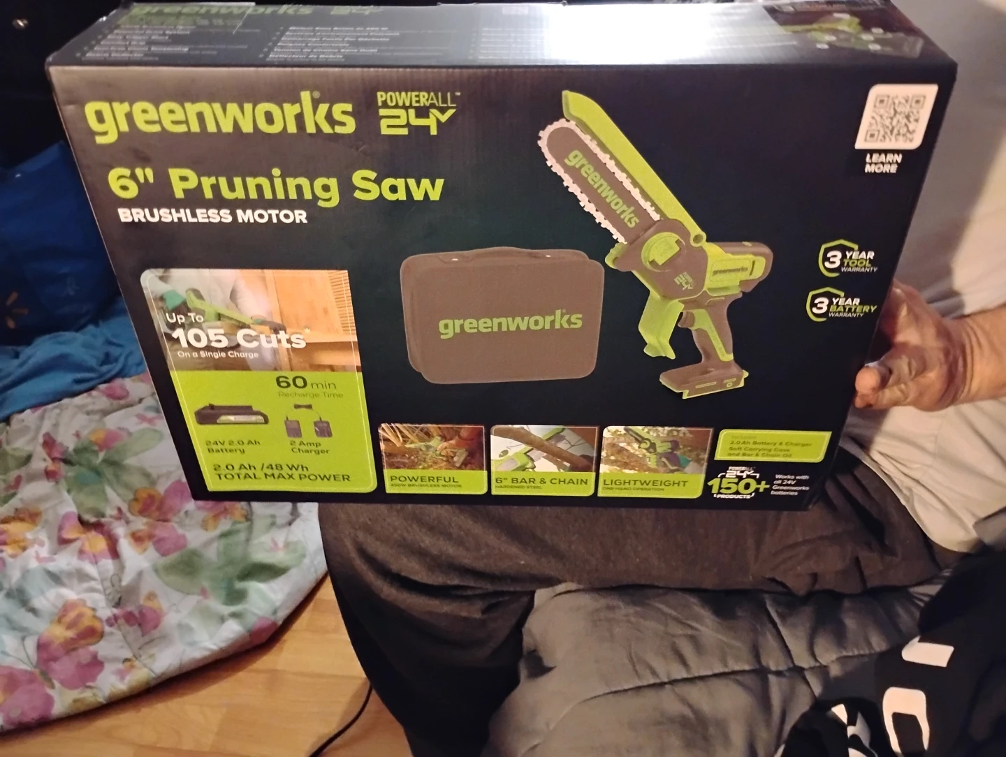 Greenworks 24V 6" Pruning Saw - Brushless Motor
