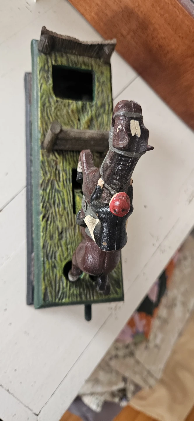 Show Jumper Cast Iron Coin Bank - photo 3