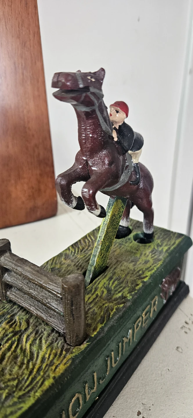 Show Jumper Cast Iron Coin Bank - photo 4