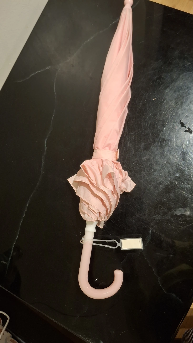 Kids sturdy Pink Ruffled Umbrella