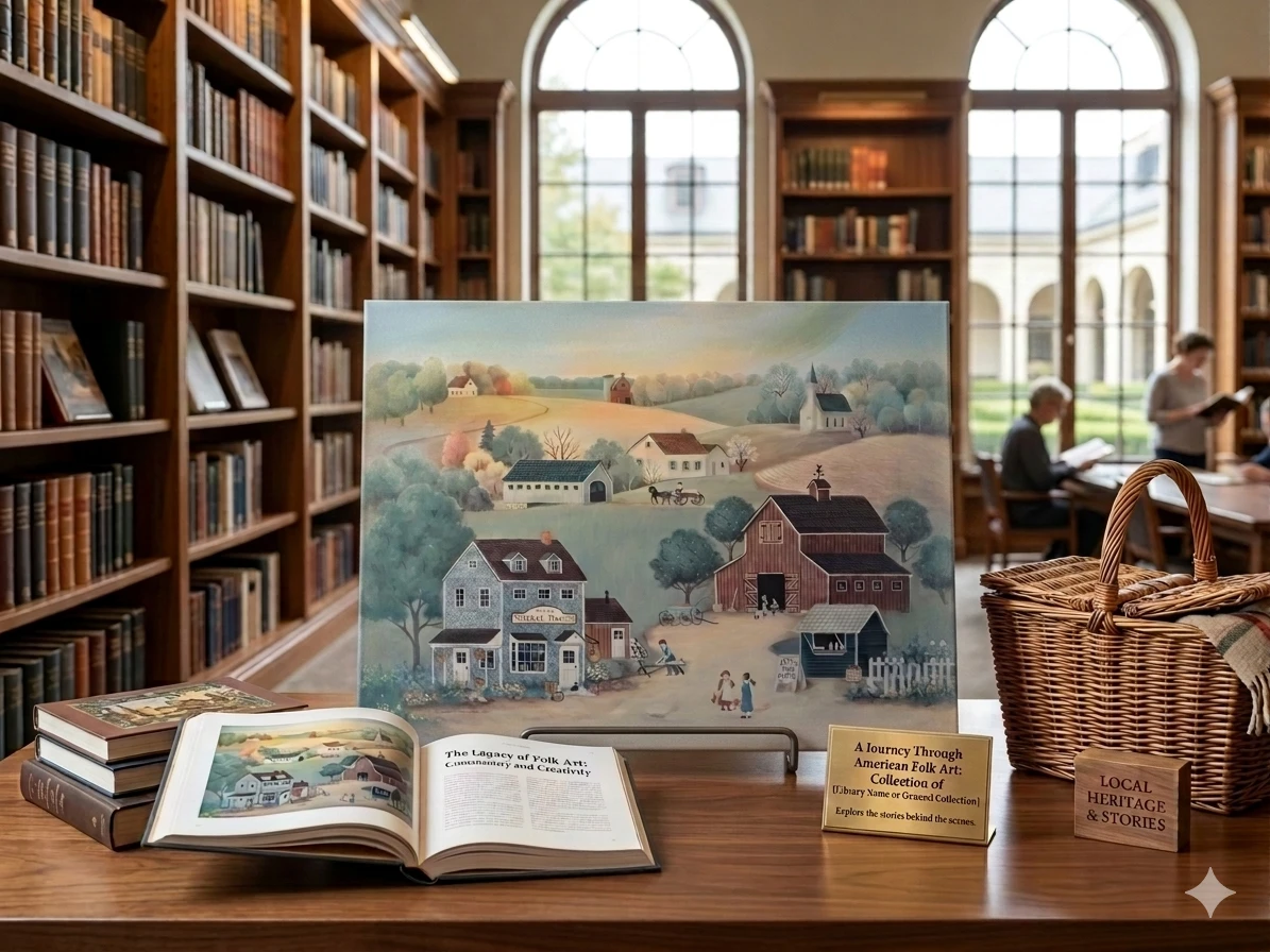 "AMISH COUNTRY BARNS": EXCLUSIVE PRIMITIVE FOLK ART