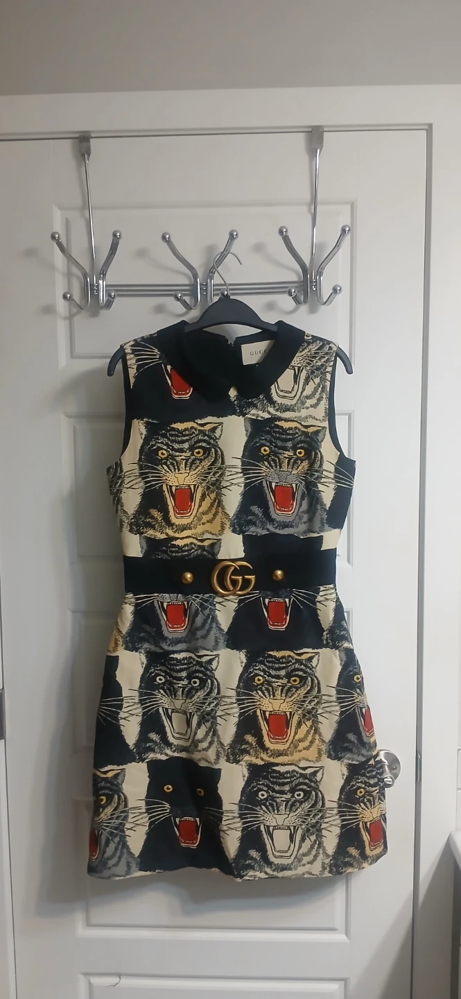 Gucci Tiger Print Dress with Belt - photo 3
